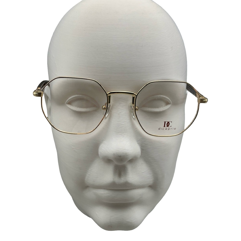 DiCaprio DC243 Capri Gold Tortoise Hexagon Eyeglasses 49-21-140